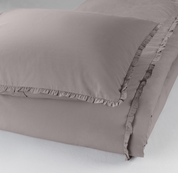 European Vintage-Washed Ruffle Duvet Cover