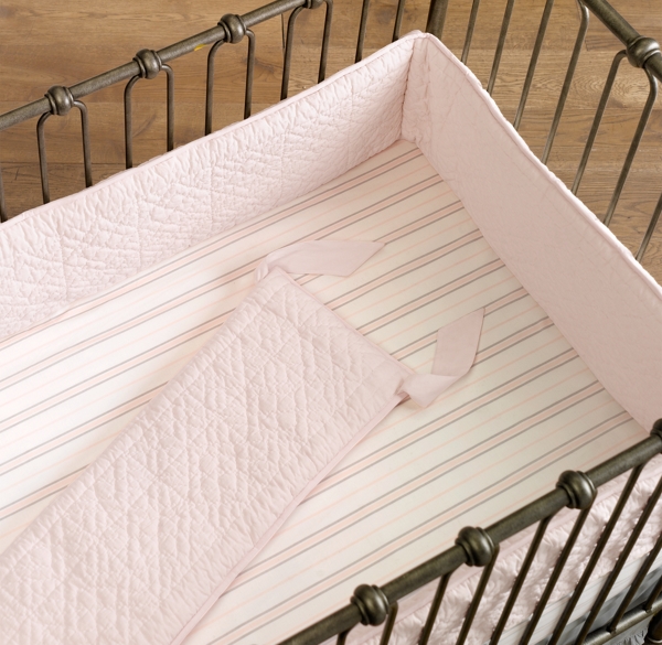 Heirloom Quilted Voile Crib Bumper
