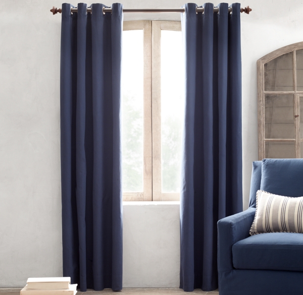 Grommet Cotton Canvas Drapery Panel