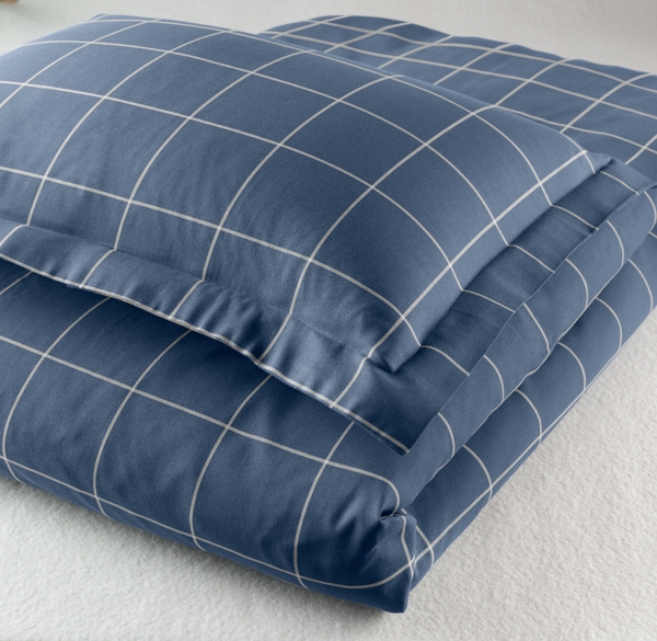 European Open Plaid Sham