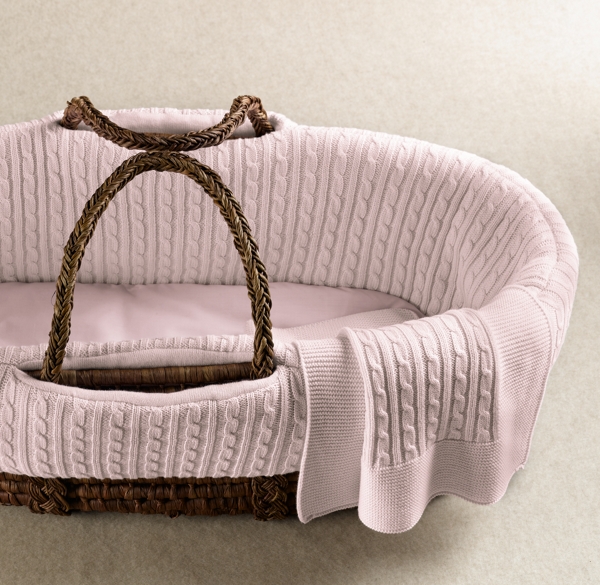 Cable Knit Moses Basket Bedding
