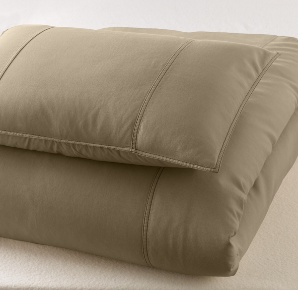 tumble-washed twill Sham