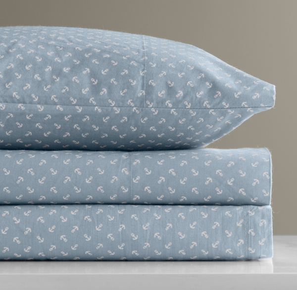 European Anchor Print Toddler Pillowcase
