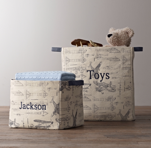 Printed Canvas Storage Bins