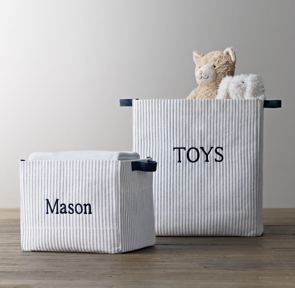 Printed Canvas Storage Bins