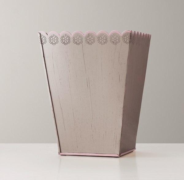 Scalloped-Edge Desk Accessories - Trash Can