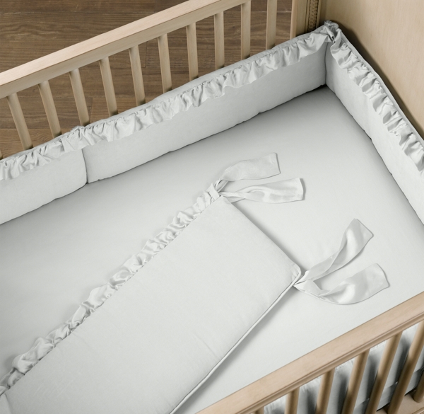 Washed Velvet Crib Bumper