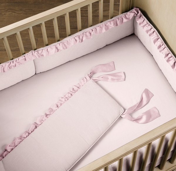 Washed Velvet Crib Bumper