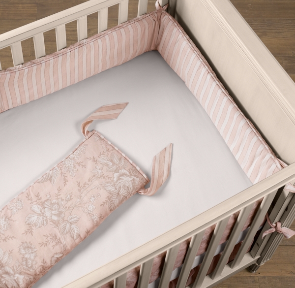 Antique Floral Crib Bumper