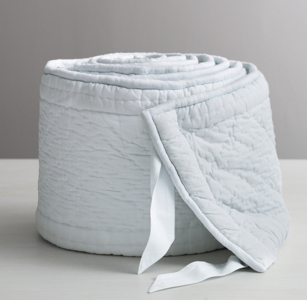 Heirloom Quilted Voile Crib Bumper