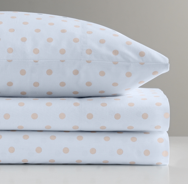 European Pin Dot Crib Fitted Sheet