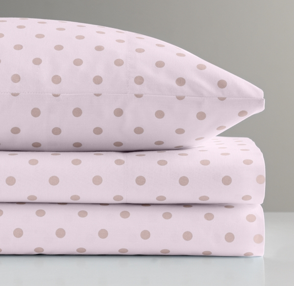 European Pin Dot Crib Fitted Sheet