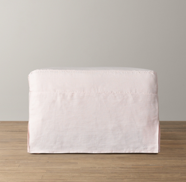 Demi Sloped Arm Ottoman with Slipcover