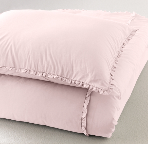European Vintage-Washed Ruffle Sham