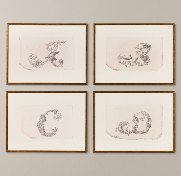 Antique Illustrated Alphabet Art