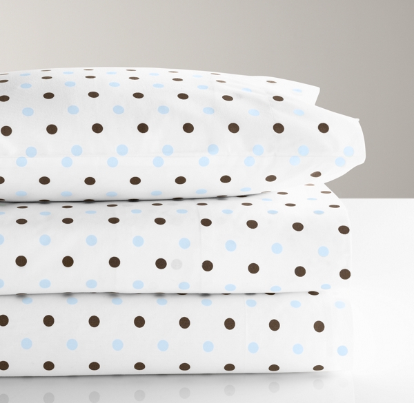 Italian Contrast Dot Crib Fitted Sheet