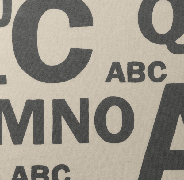 European Jersey Letter Bedding Swatch