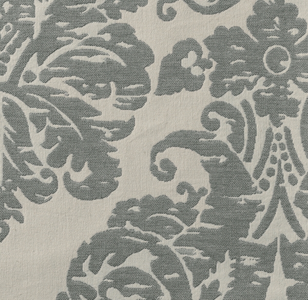 European Vintage-Washed Damask Matelassé Bedding Swatch