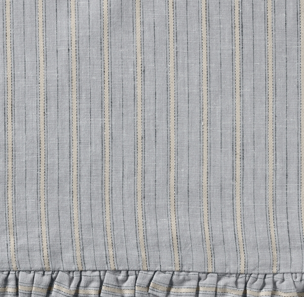 Vintage-Washed Belgian Linen Stripe Bedding Swatch
