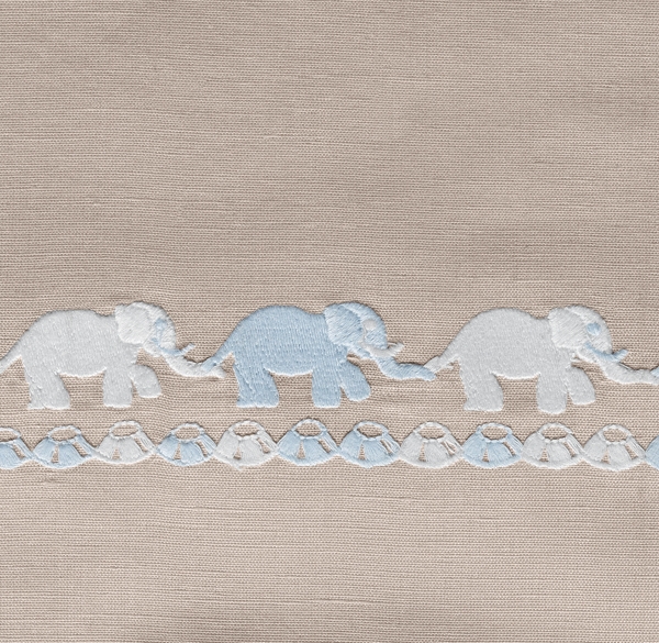 Embroidered Elephant Bedding Swatch