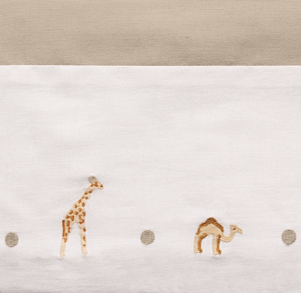 Embroidered Safari Bedding Swatch