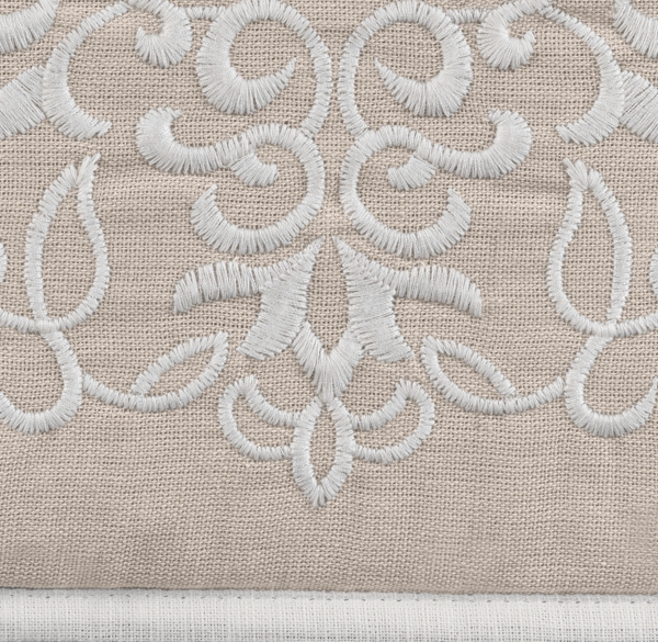 European Embroidered Trellis Bedding Swatch