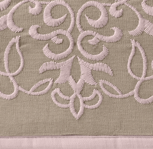 European Embroidered Trellis Bedding Swatch