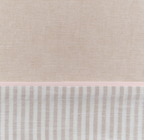 European Flax Stripe Bedding Swatch