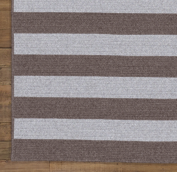 Striped Braided Wool Rug Swatch