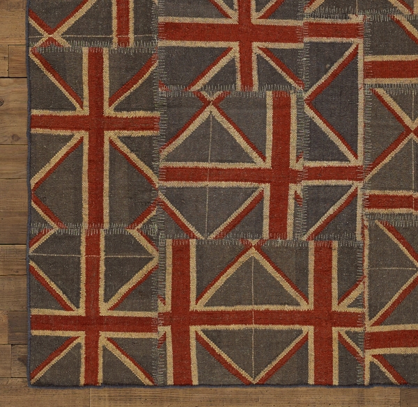Union Jack Patchwork Kilim Rug Swatch