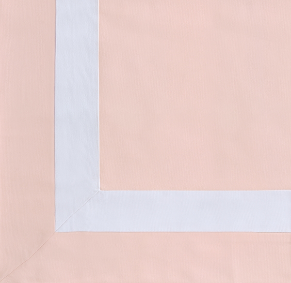 Appliquéd Frame Cotton Canvas Drapery Swatch