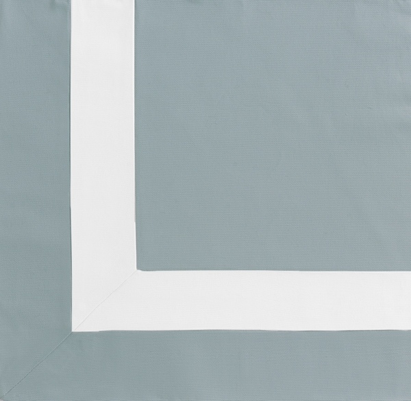Appliquéd Frame Cotton Canvas Drapery Swatch