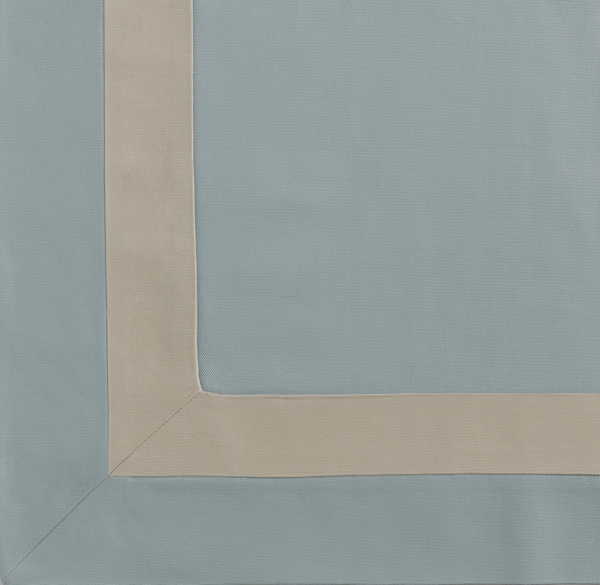 Appliquéd Frame Cotton Canvas Drapery Swatch