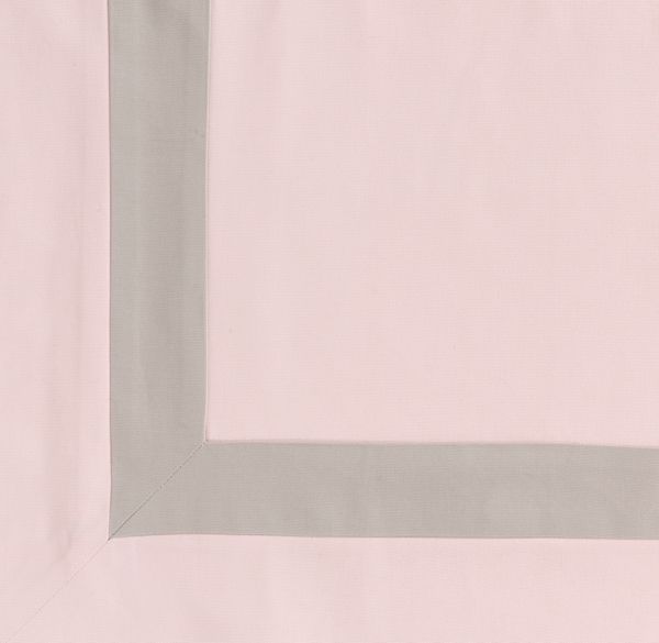 Appliquéd Frame Cotton Canvas Roman Shade Swatch