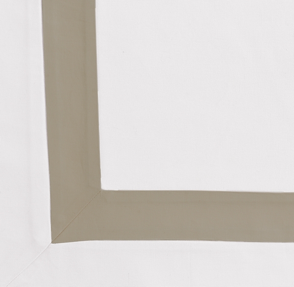 Appliquéd Frame Cotton Canvas Roman Shade Swatch