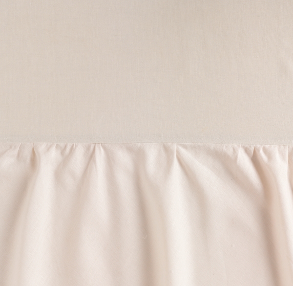 Linen Colorblock Ruffle Drapery Swatch
