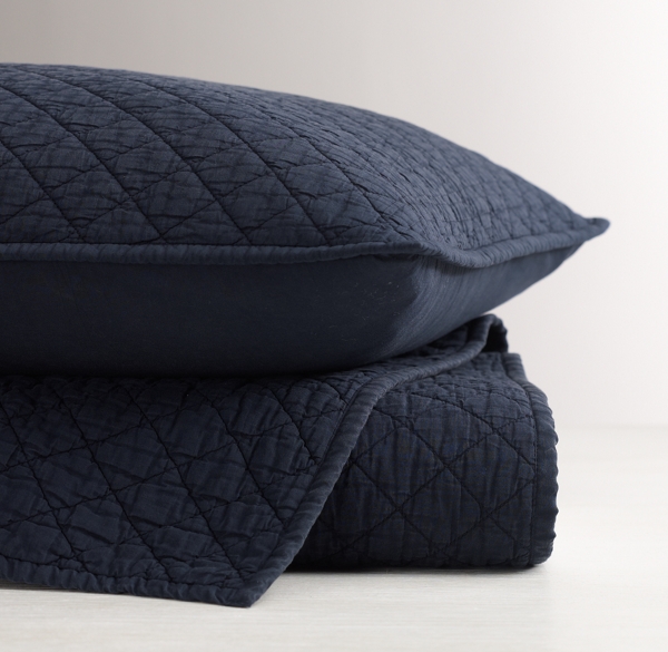 Washed Diamond-Stitched Quilt