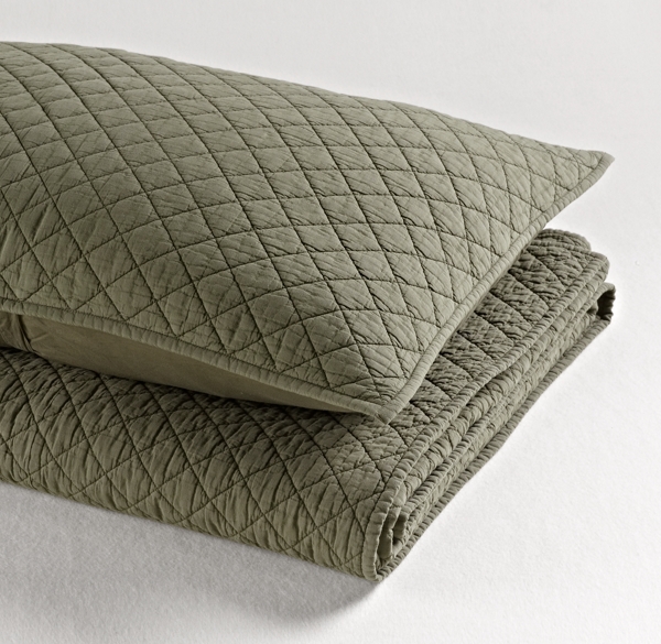 Washed Diamond-Stitched Sham
