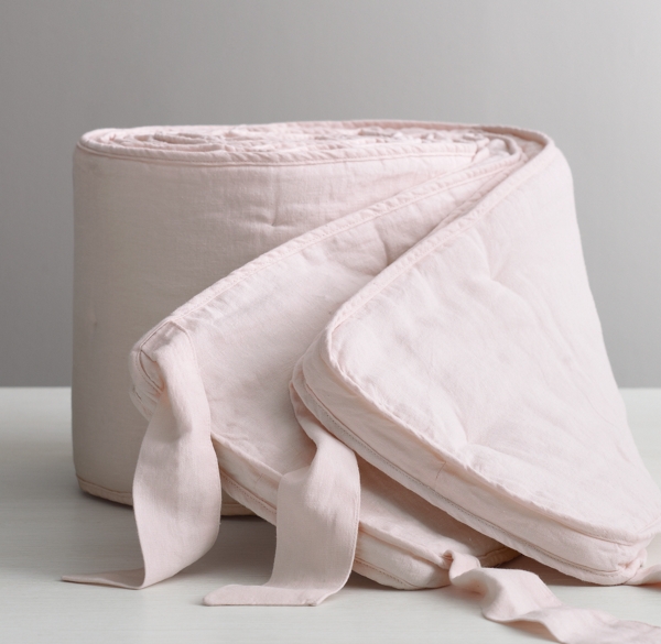 Washed Organic Linen Crib Bumper