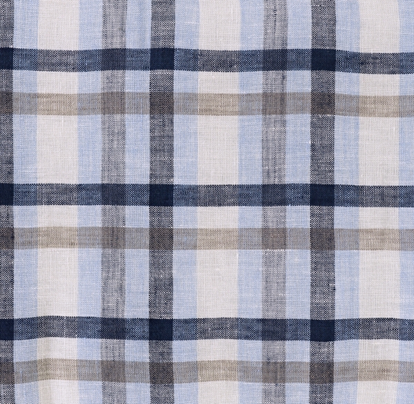 Washed Linen Plaid Bedding Swatch