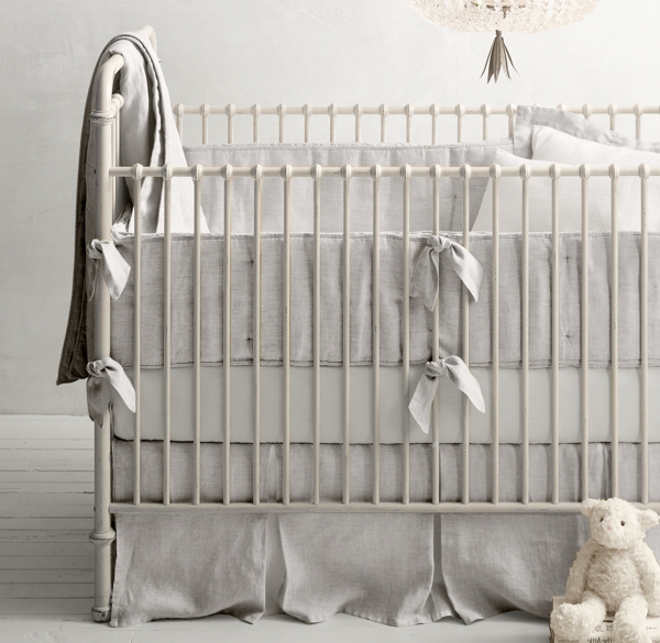 Washed Organic Linen Nursery Bedding Collection