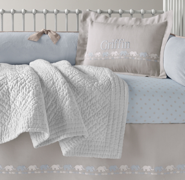 Cuddle Plush & European Pin Dot Nursery Bedding Collection
