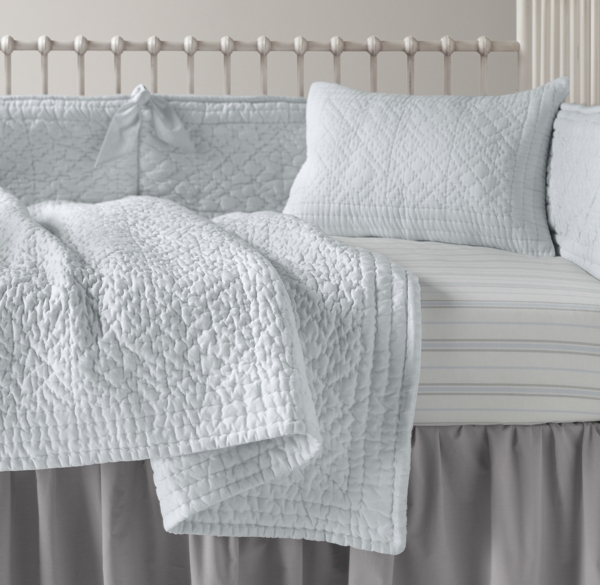 Heirloom Quilted Voile & European Heirloom Stripe Nursery Bedding Collection