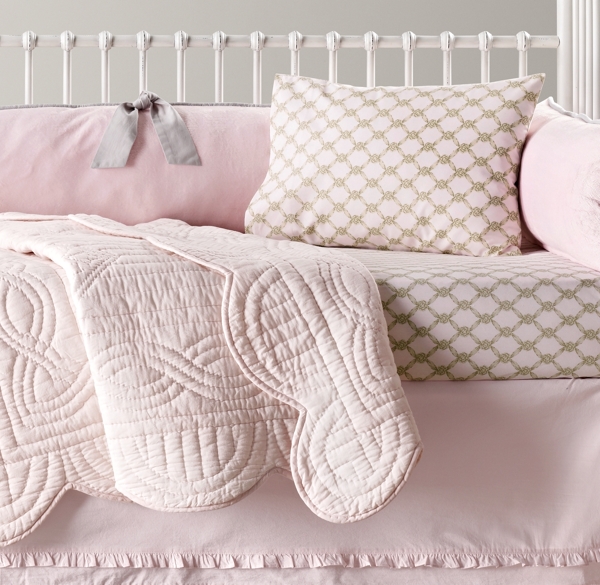 Cuddle Plush & European Rosette Lattice Nursery Bedding Collection