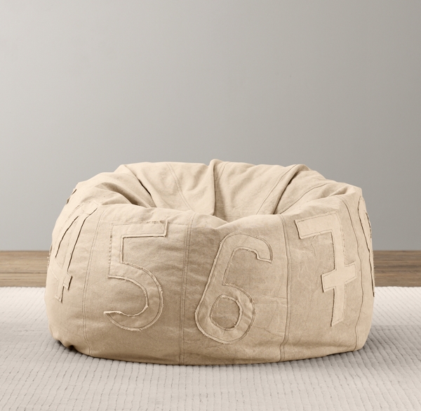 Recycled Canvas Number Bean Bag