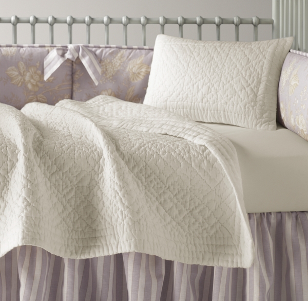Antique Floral & European Vintage-Washed Percale Nursery Bedding Collection
