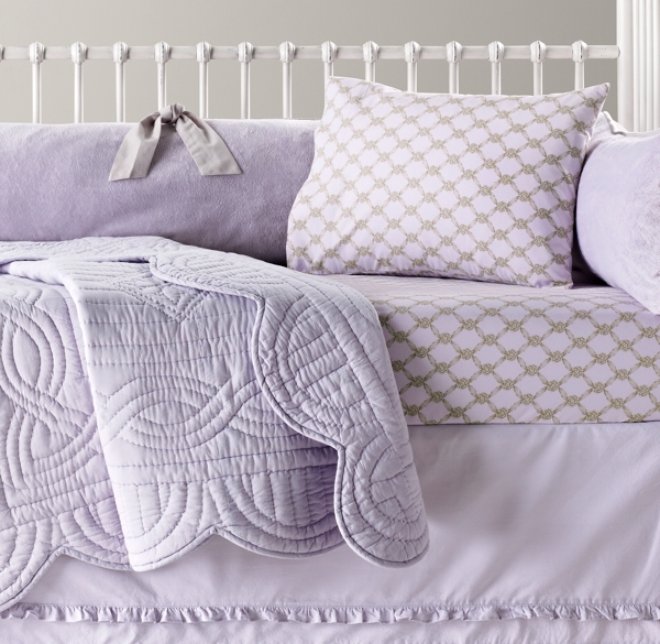 Cuddle Plush & European Rosette Lattice Nursery Bedding Collection