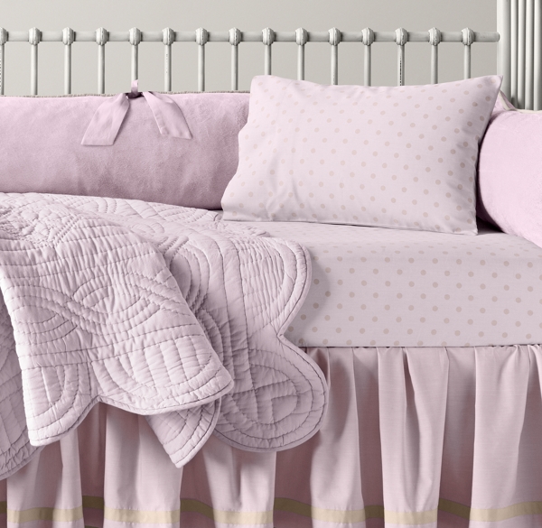 Cuddle Plush & European Pin Dot Nursery Bedding Collection
