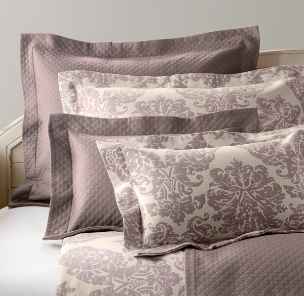 European Vintage Washed Damask Matelassé & European Vintage Washed Percale Bedding Collection