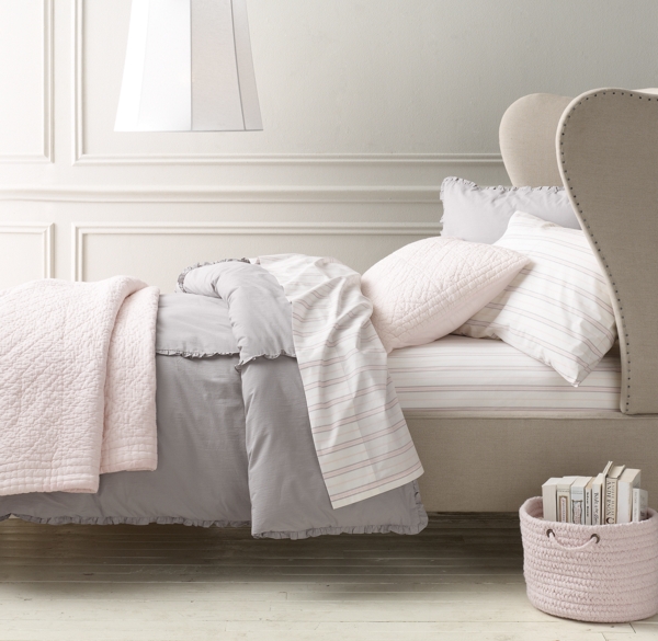 Vintage-Washed Ruffle & Heirloom Stripe Bedding Collection